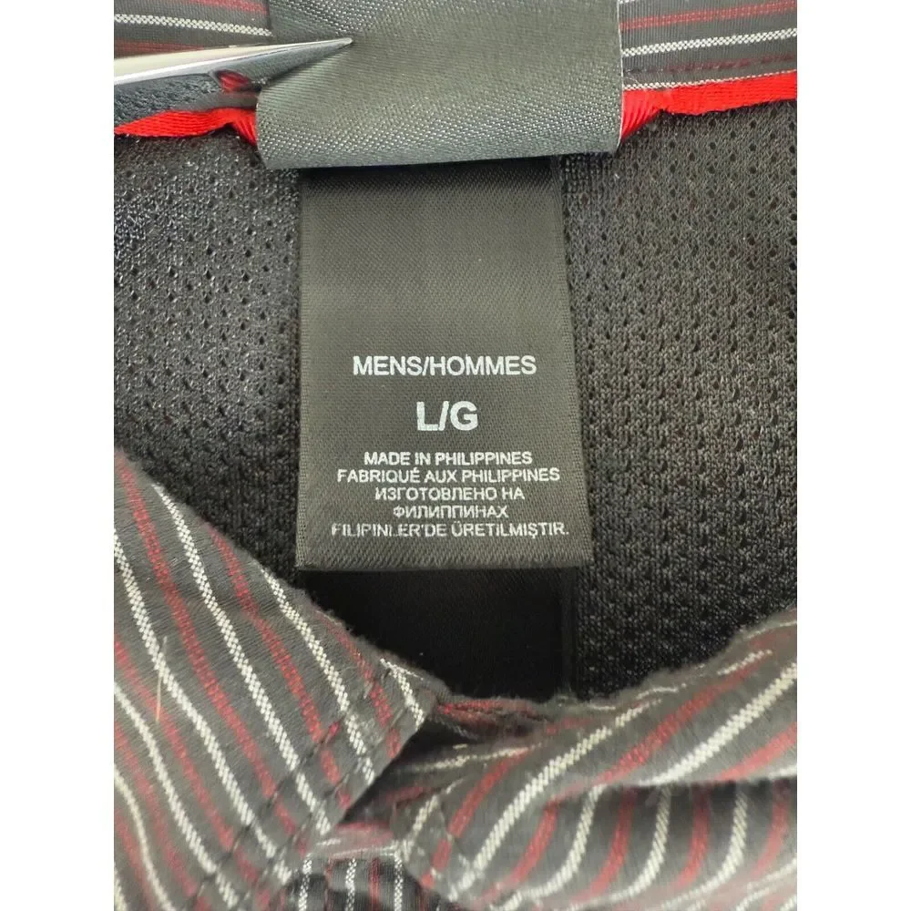 North Face‎ Tekware Shirt Large Striped Outdoors Hike Camp Gorpcore Long Sleeve